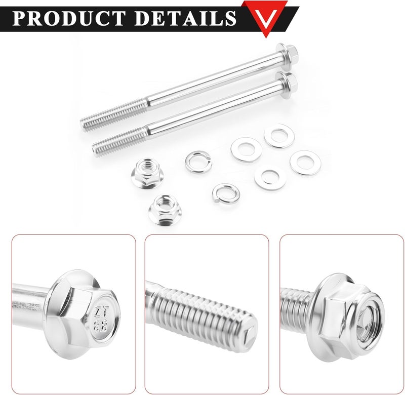 PRO BAT Engine Mount Frame Bolts 105mm 115mm M8 Set Pair Pit Dirt Quad Bike Top Bottom - Image 3